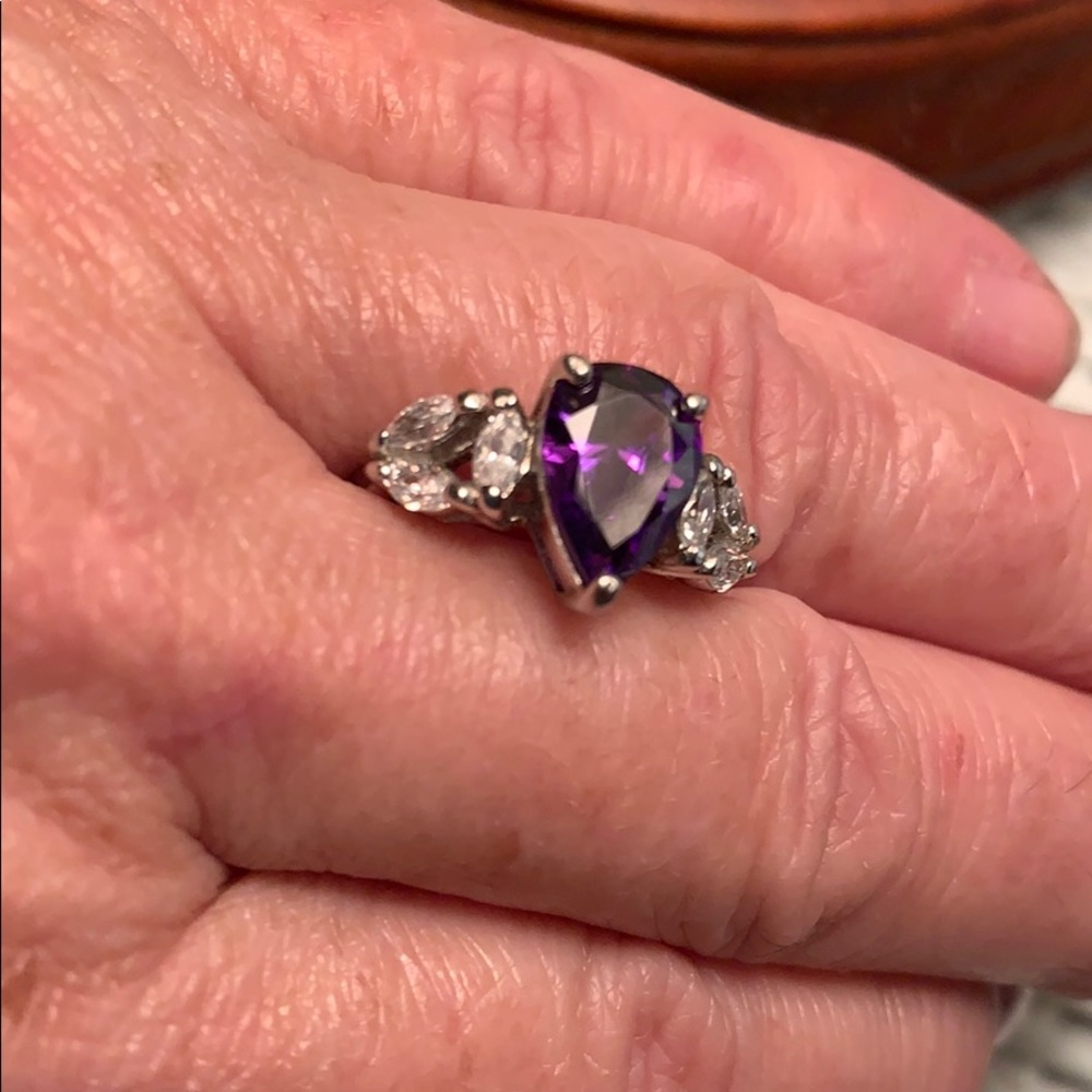 Amethyst & Zircon Ring (Firm $)